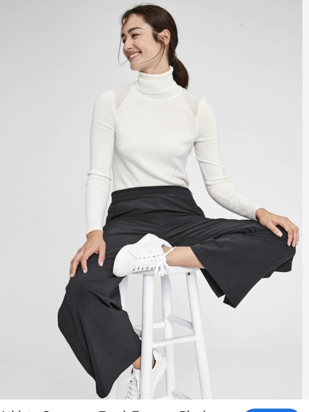 Athleta Black Grammercy Track Trousers Size 6 Tall